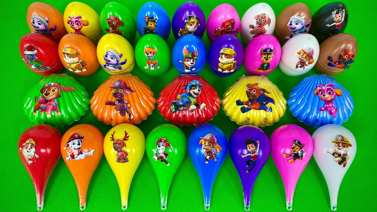 Paw Patrol – Looking Slime & Clay Coloring With Eggs Surprise & Drops ...Satisfying ASMR Video