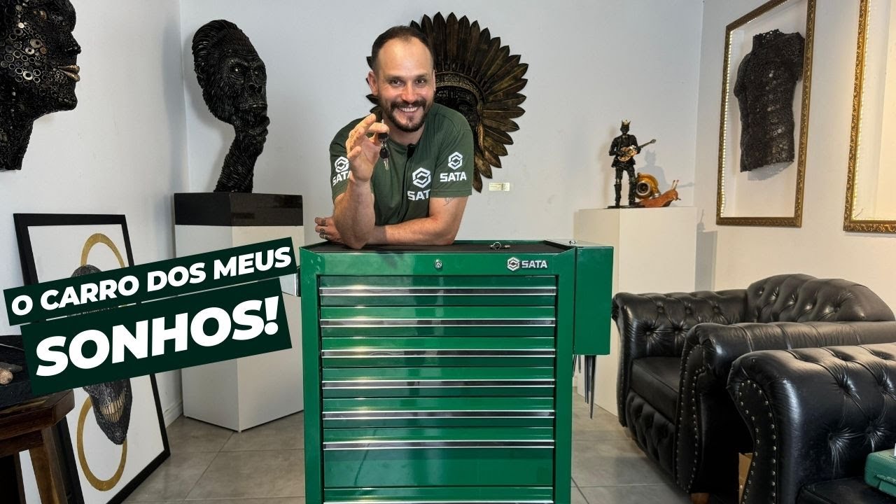 CARRINHO DE FERRAMENTAS SATA: FORTE E ROBUSTO, UM VERDADEIRO SONHO PARA TER NA OFICINA!