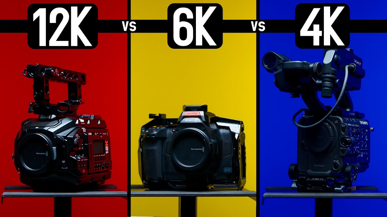 URSA 12K vs BMPCC 6K vs Sony FX6 - Resolution comparison