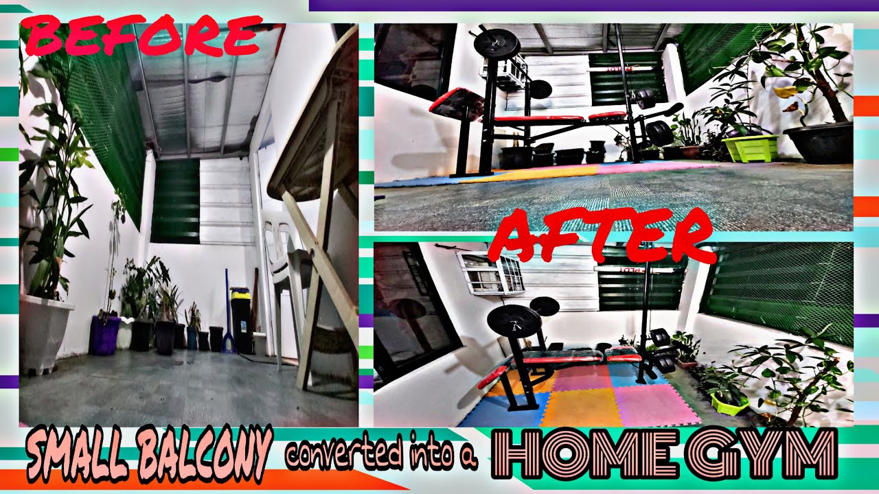 DIY || SMALL BALCONY converted into a HOME GYM