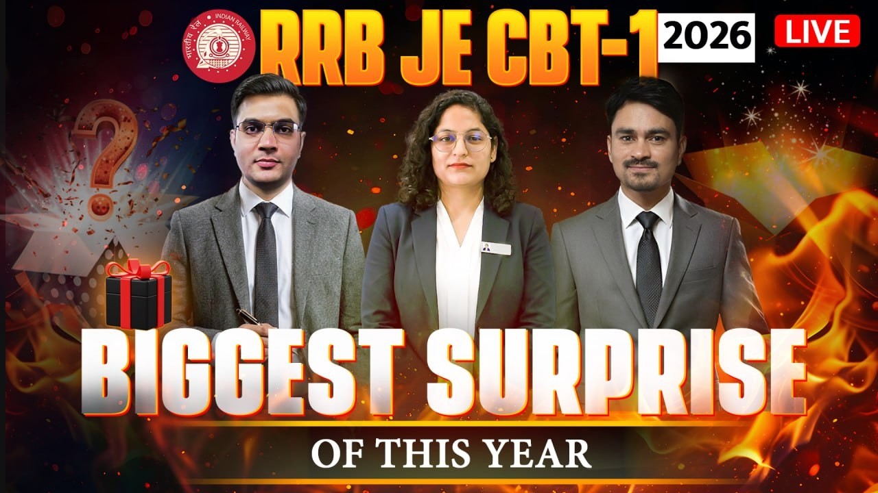 RRB JE CBT-1 2026 LIVE | Biggest Surprise of This Year 😱 | RRB JE CBT 1 Last time Preparation