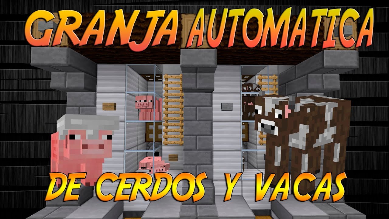 | TUTORIAL REDSTONE | GRANJA DE CERDOS Y VACAS AUTOMATICAS 1.7.5