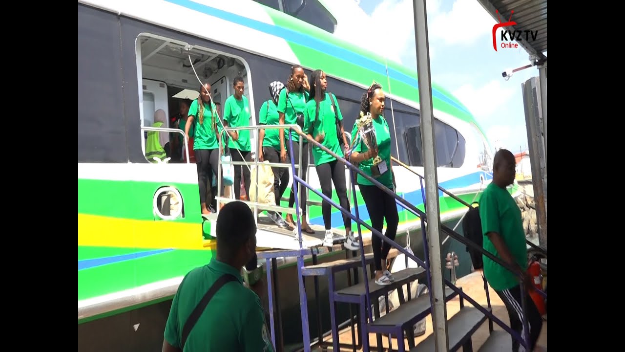 MAPOKEZI YA TIMU YA KVZ NETBALL BANDARINI ZANZIBAR
