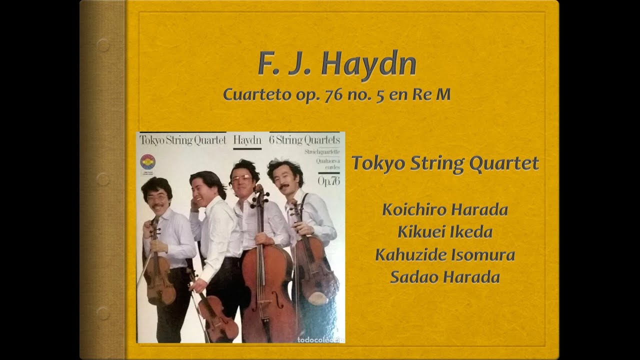 Haydn, String Quartet Op 76, no 5 - Video Score . Tokyo Quartet