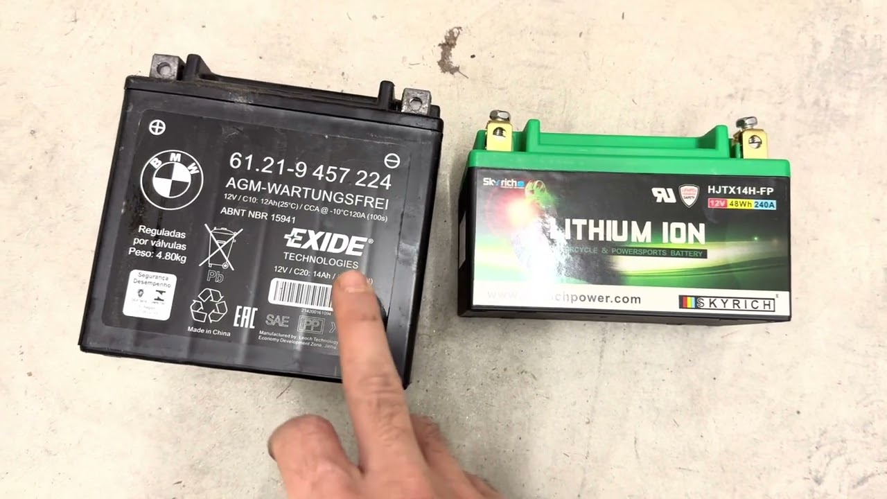 Sostituzione batteria R 1250 GS con una Litio + collegamento Starter