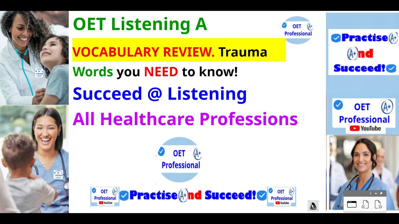 OET Listening: словарный запас травмирован