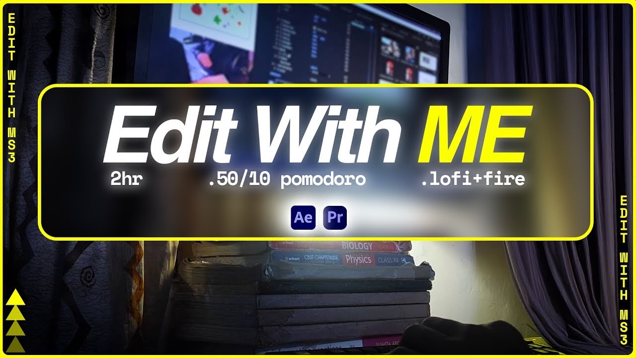 2-HOUR🕯️Edit With Me • Fire Crackling🔥+ Lofi bgm • Pomodoro 50-10 • Day 7💻