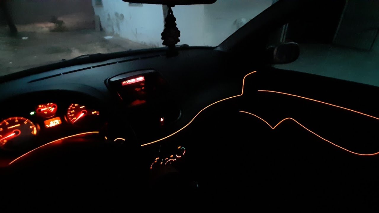 Fita de led no painel do peugeot 207 #DIY #206 #207