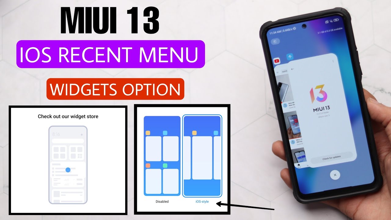 MIUI 13 Ios Recent Menu System Launcher |MIUI 13 OFFICIAL Widget Option Enable ⚡⚡