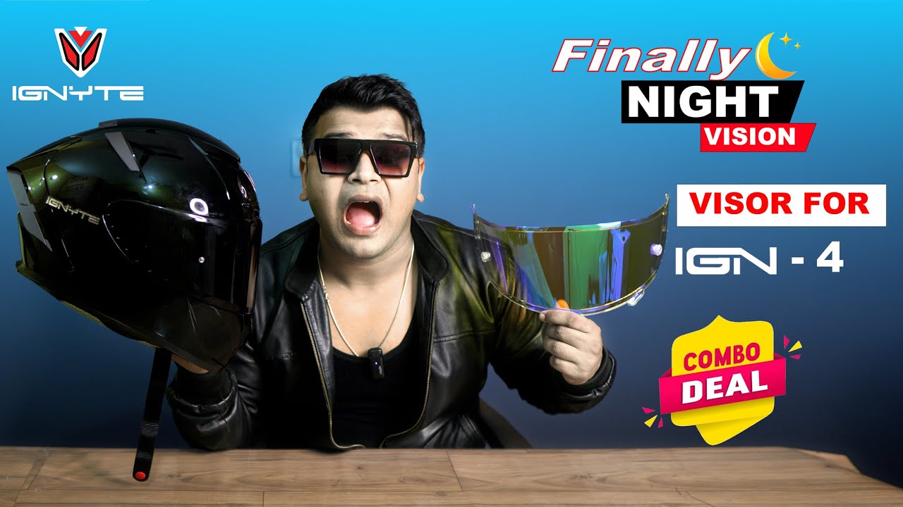 Finally😍Night Vision Visor for Ignyte IGN 4| Day & Night Visor For IGN 4| Best Helmet in 4000?Ignite