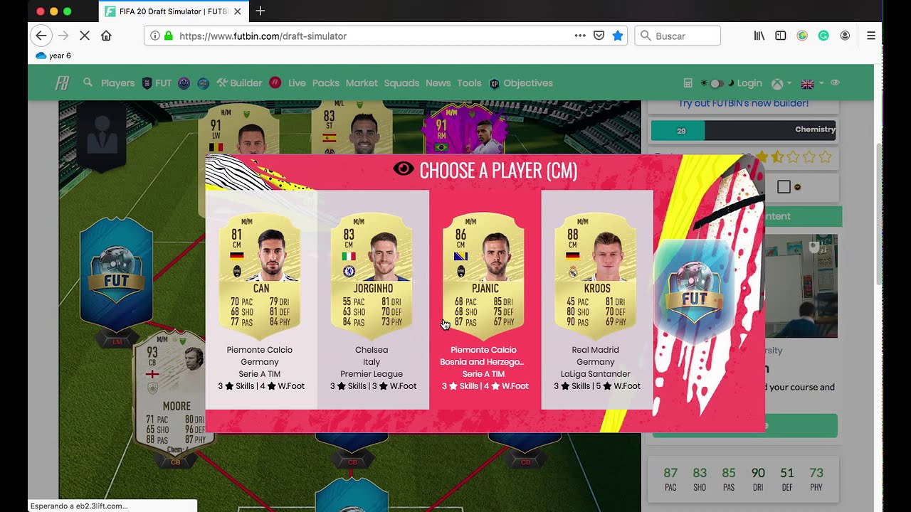 FUTBIN FIFA 20 Draft