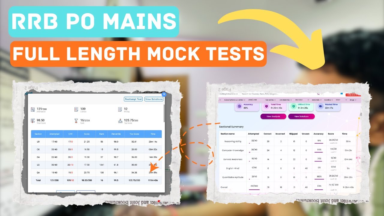 RRB PO mains Mock 1 | Guidey and Oliveboard | With Hindi Section | #rrbpomains #rrb