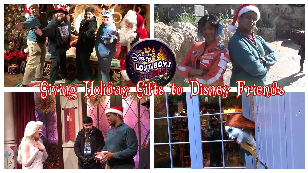 Giving Holiday Gifts to Disney Friends at Disneyland!
