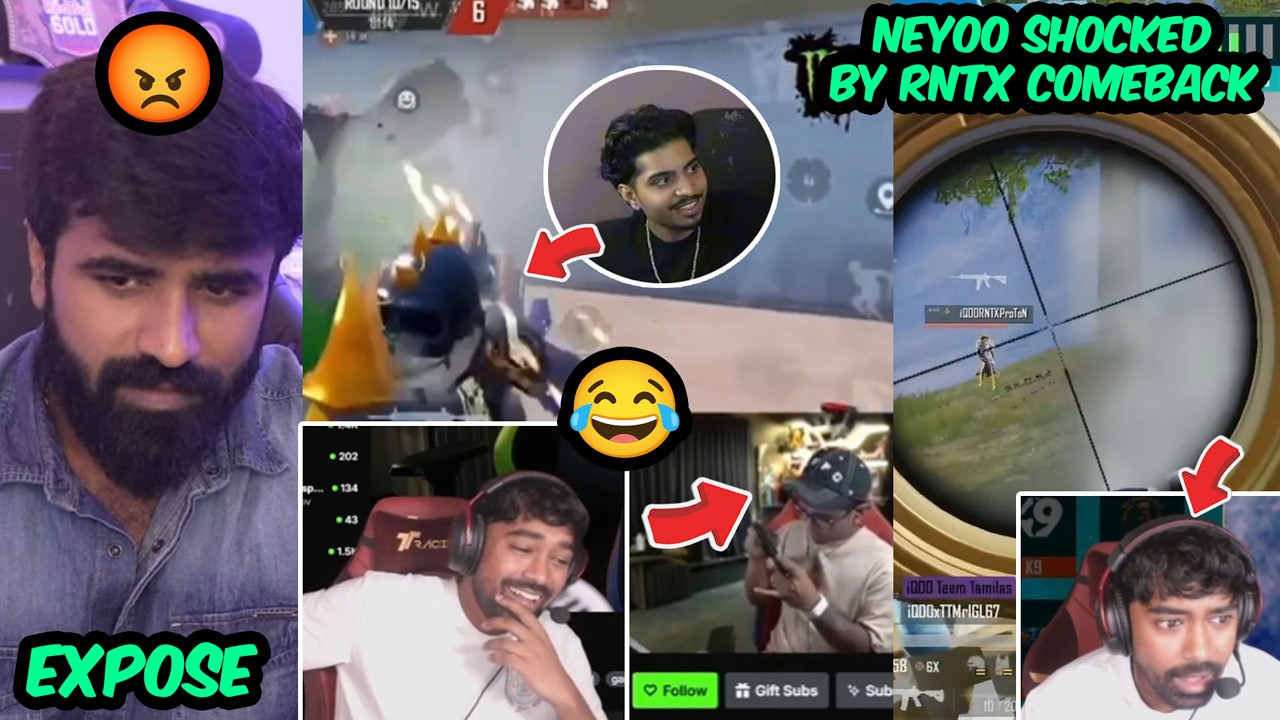 Neyoo Funny Reacts Scout Rage to NinjaJOD Pan🤣 Ghatak ANGRY Expose😡 Shocked by RNTX in BMPS💀