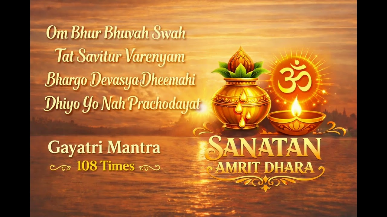 Gayatri Mantra – 108 Times | Morning Peace Jaap | Om Bhur Bhuvah Swah | Sanatan Amrit Dhara