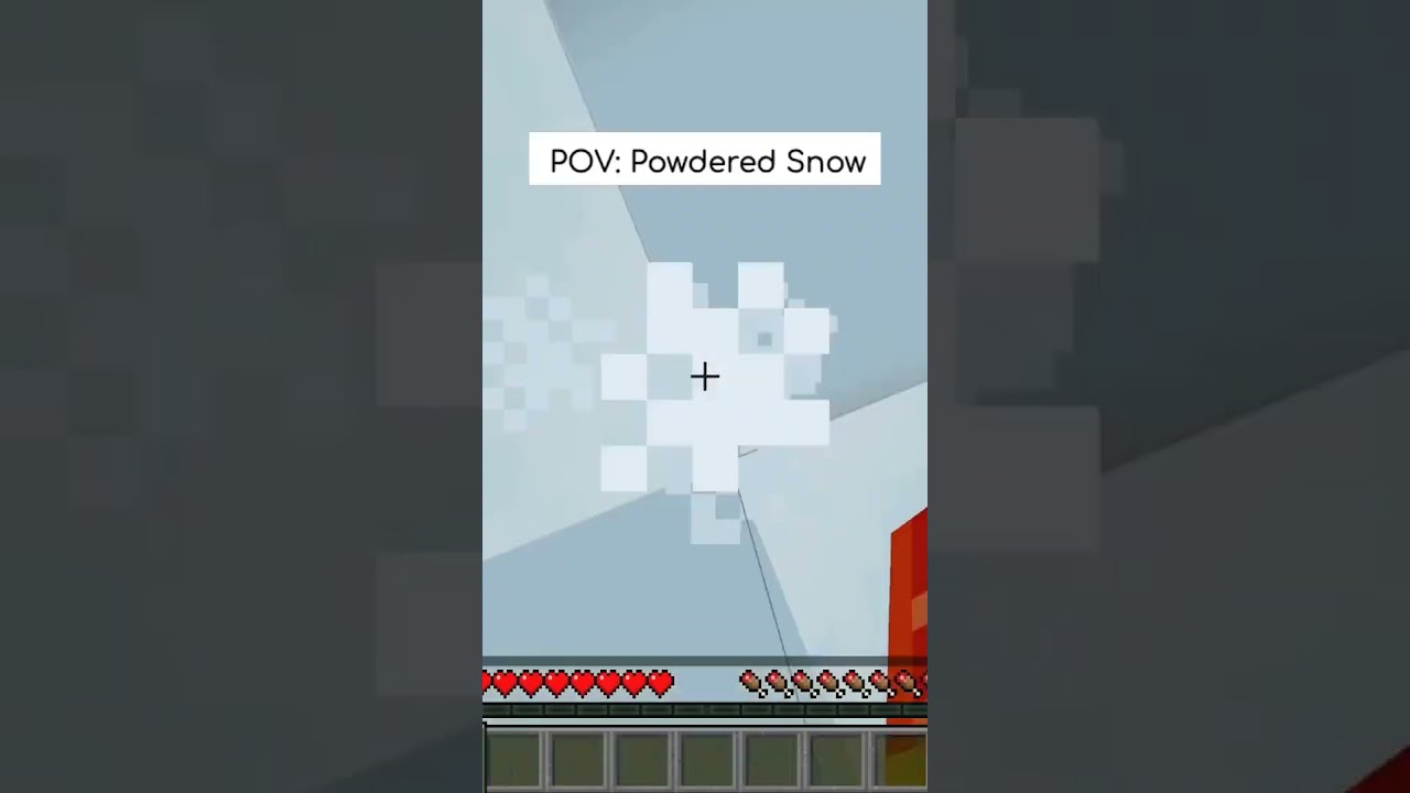 Powdered Snow #minecraft #survive #gaming #surivial #memes #funny