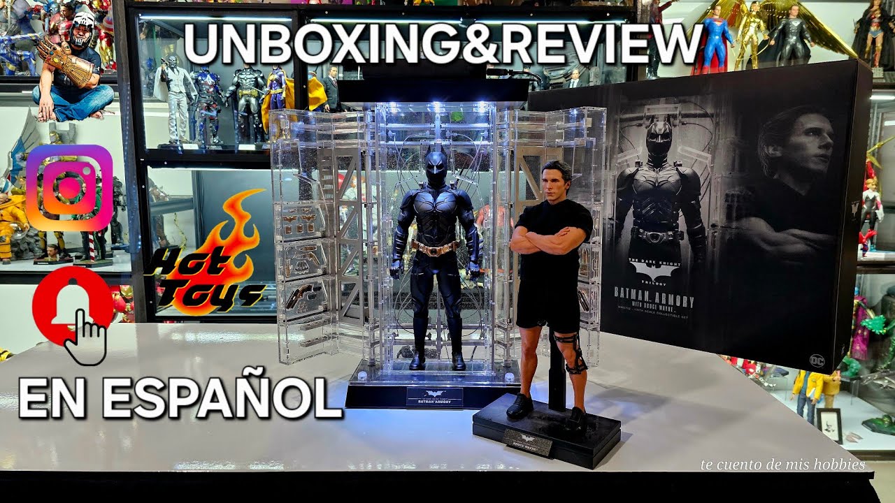 Hot Toys 🔥 Batman Armory with Bruce Way The Dark Knight Rises Unboxing & Review en Español