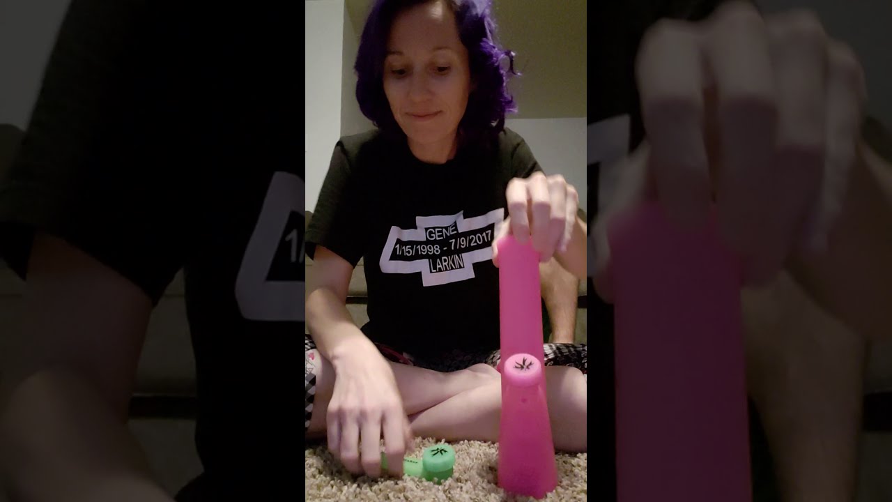 Piecemaker gear bong and pipe with a bowl of cbd flower from dr ganja with coupon code