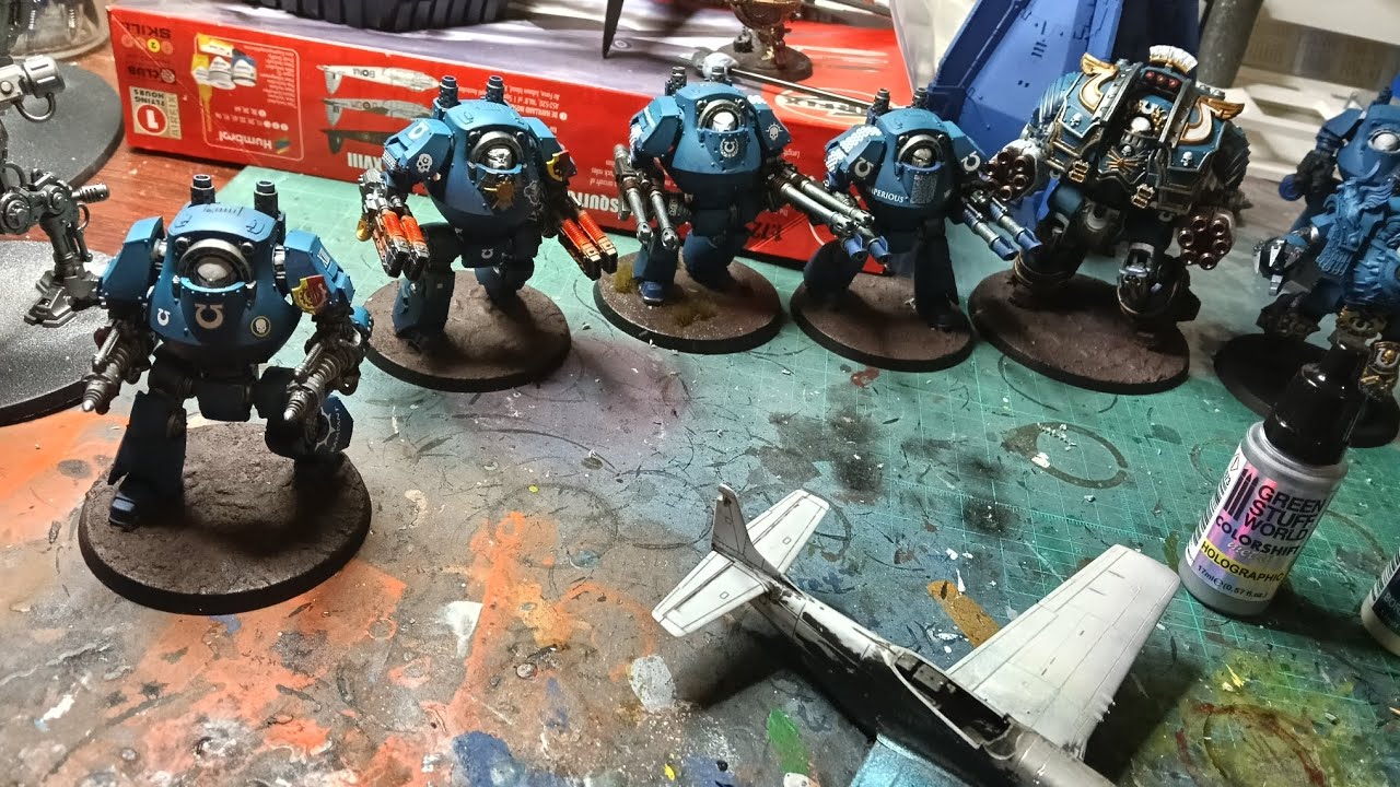 Horus Heresy, Ultramarines from scratch pt 134, dreading progress, decal details, hypercolor paint