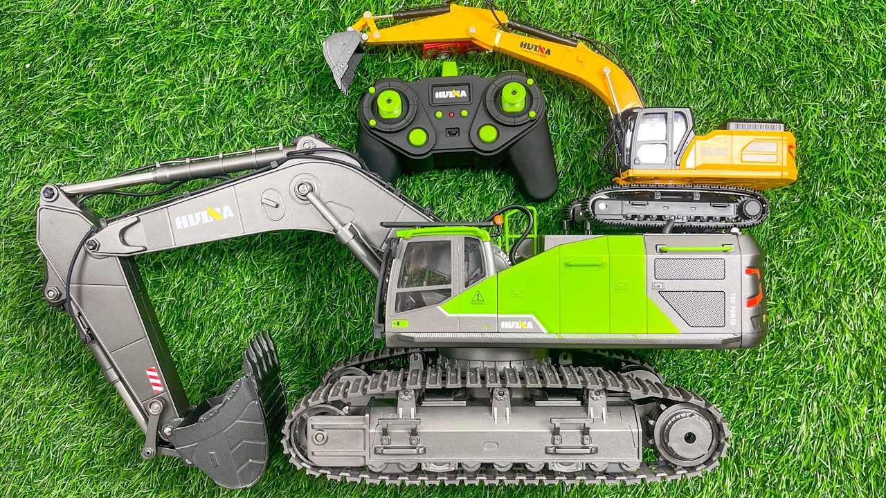 Unboxing Rc Excavator 1:14 Super Besar , Truck Trailer