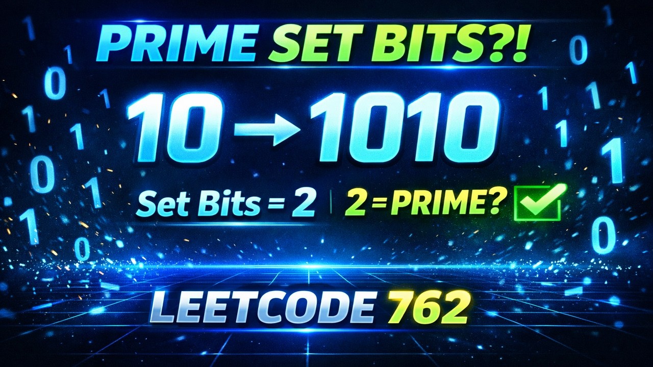 Leetcode 762. Prime Number of Set Bits in Binary Representation
