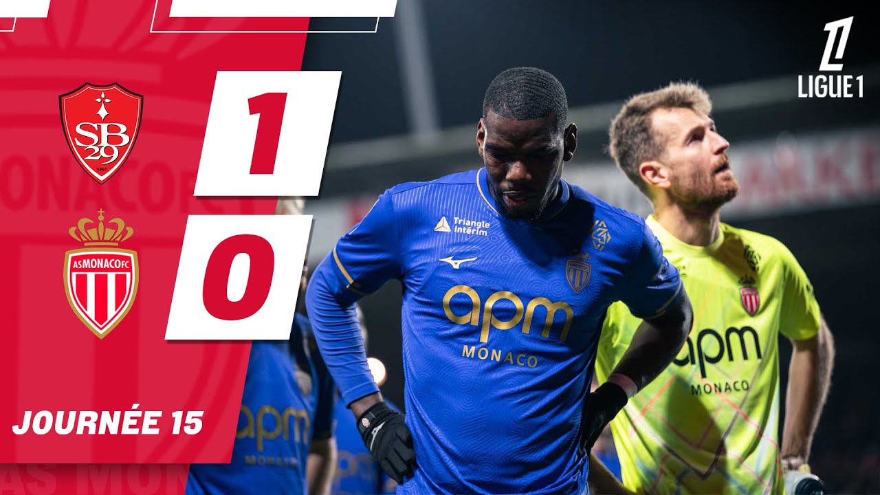 R&eacute;sum&eacute; Stade Brestois 1-0 AS Monaco - 15e journ&eacute;e