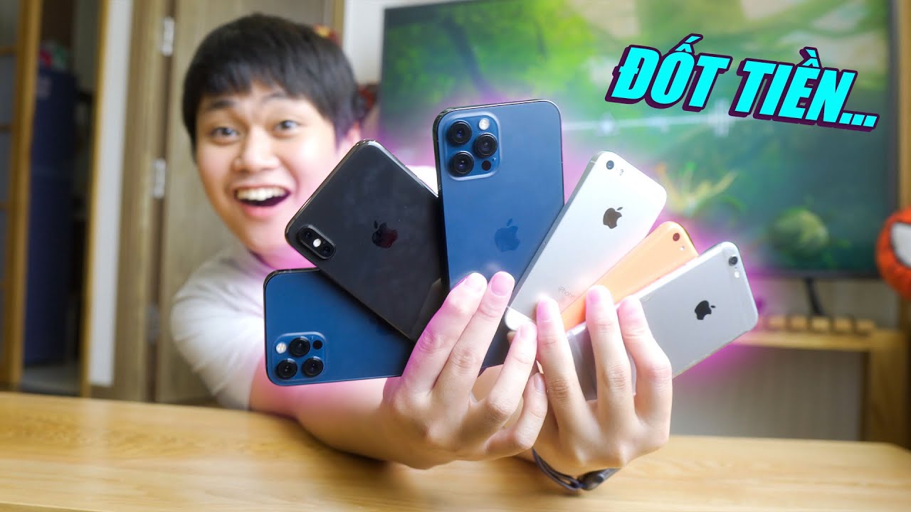 TOÀN BỘ iPHONE MÌNH TỪNG MUA TỪ TRƯỚC ĐẾN NAY: iPHONE 5, iPHONE 6S, iPHONE 12 PRO...