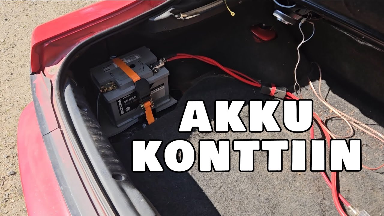 Auton akun siirto takakonttiin