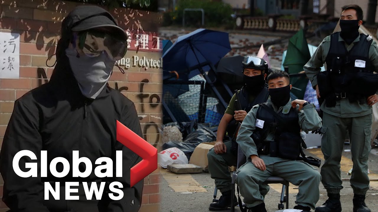 Hong Kong protester recounts terror of university siege as riot police encircle campus