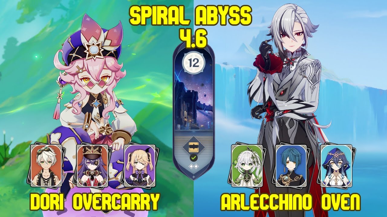 C6 Dori Overcarry & C0 Arlecchino Oven | Spiral Abyss Version 4.6 | Genshin Impact