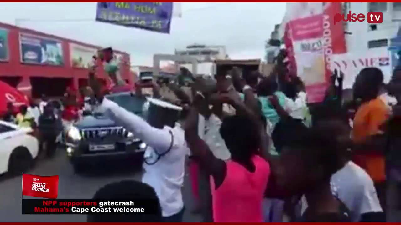 NPP supporters gatecrash Mahama's Cape Coast welcome