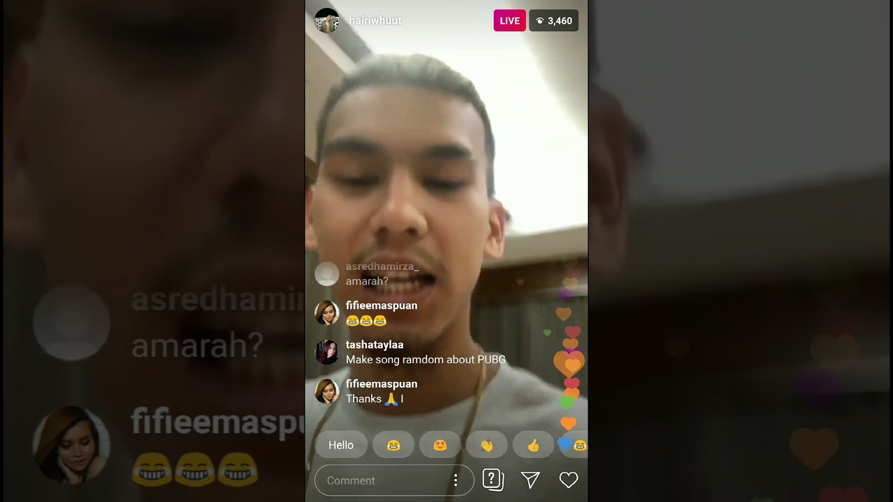 Mk k clique live IG haa tepok!!