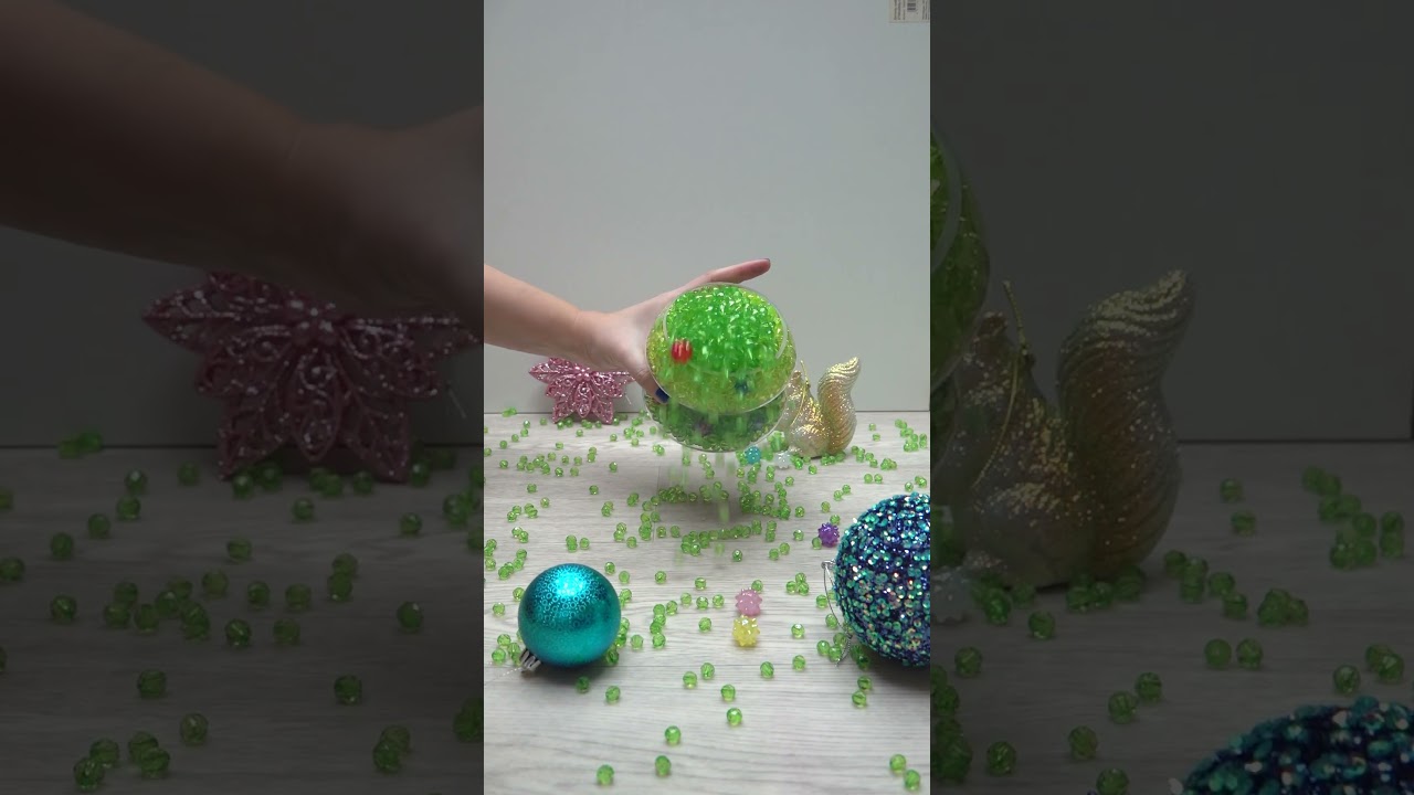 🎄🎄🎄 Satisfying Green Beads Reverse #satisfying #dominogirl #beads