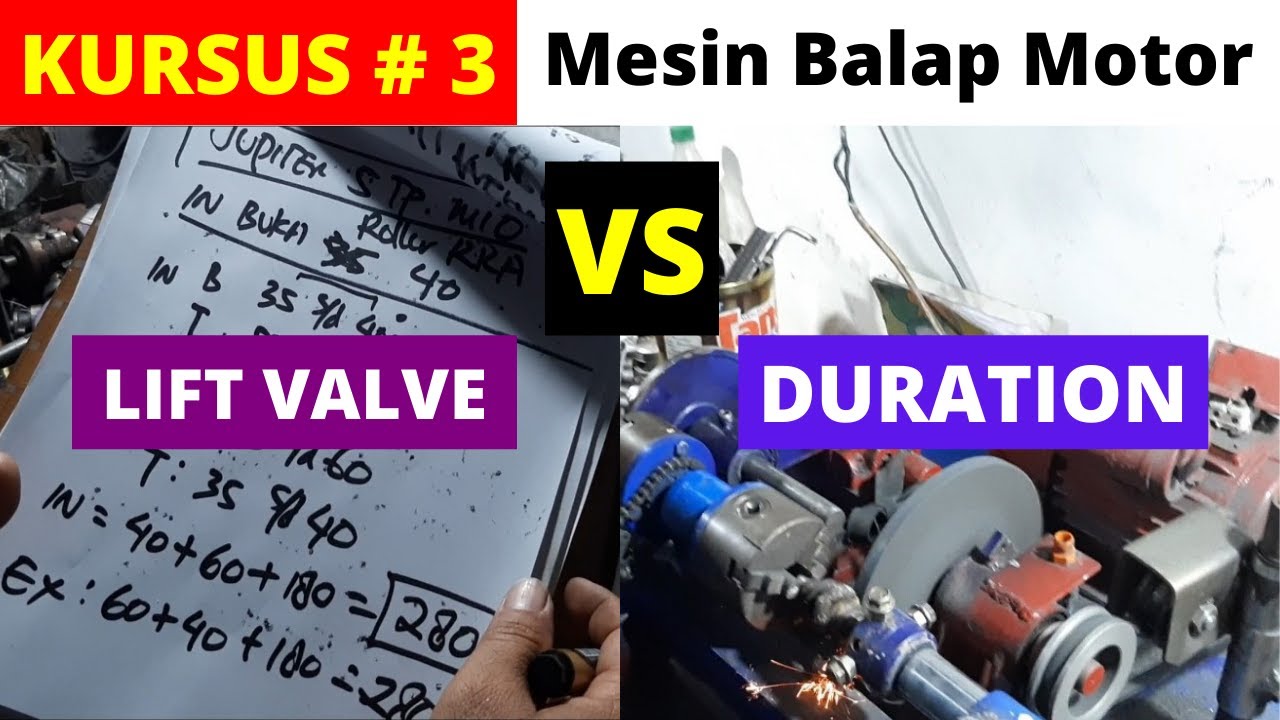 KURSUS #3, SEPUTAR LIFT KLEP DAN DURASI NOKEN AS, ANGKA IDEAL BUKA TUTUP NOKEN AS.