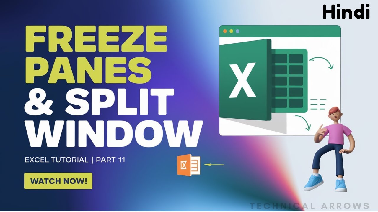 Freeze Panes and Split Window | How to Use Freeze Panes and Split Window | Excel Tutorial | Part 11