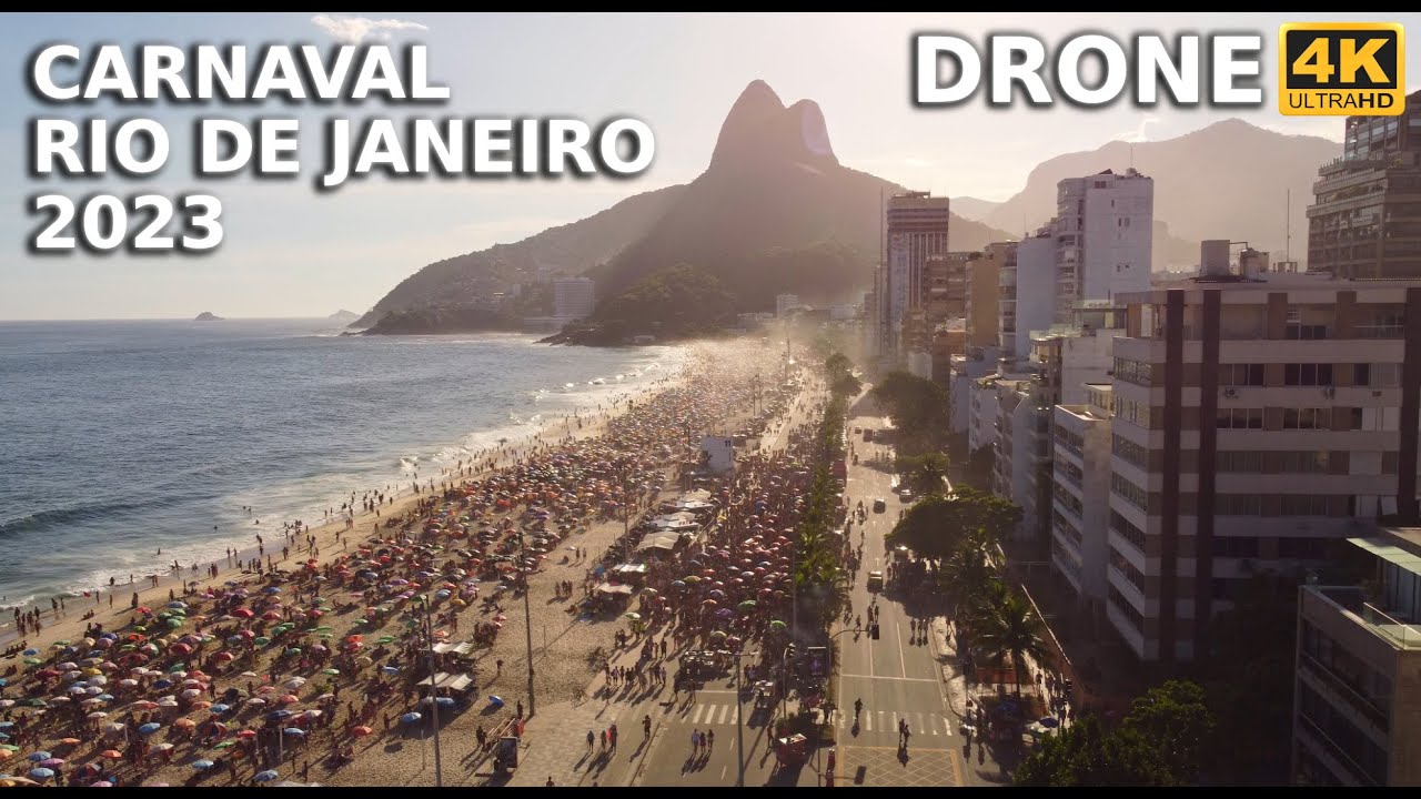 Carnaval Leblon and Ipanema 2023 - Rio de Janeiro - Drone 4k