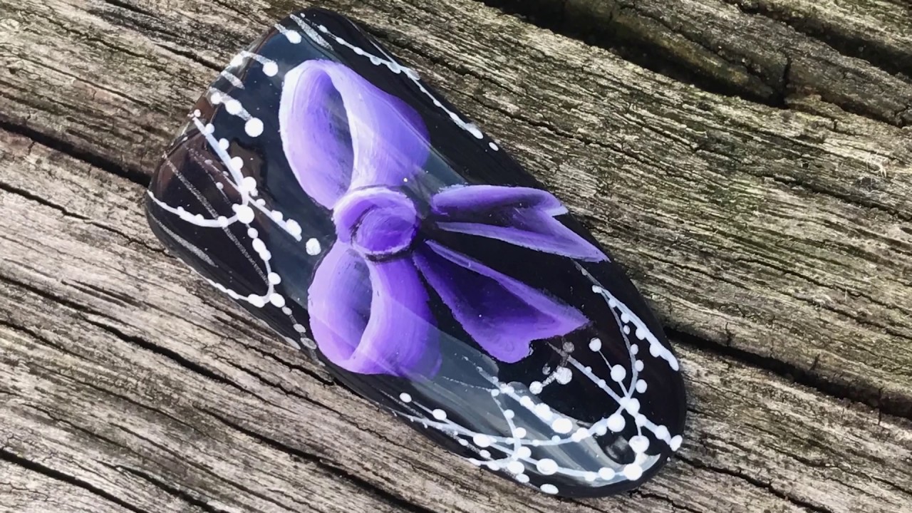 Elegant One Stroke Bow using Acrylic Paint