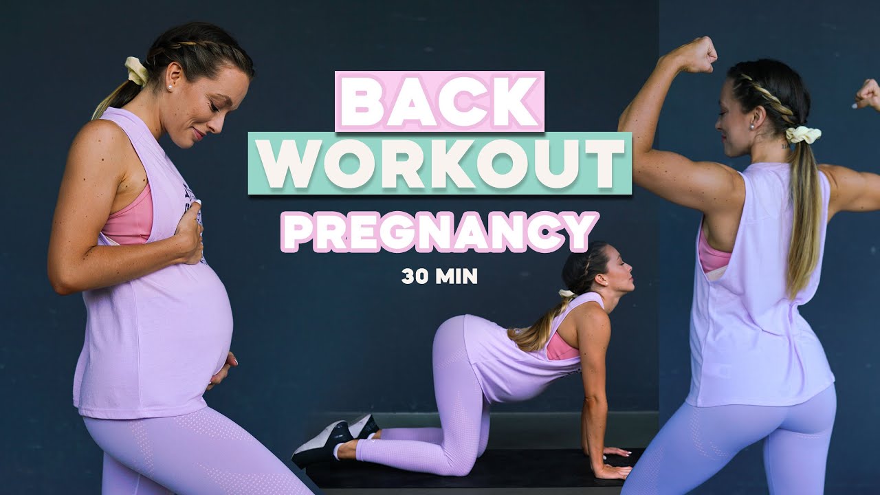 30 MIN Rücken Schwangerschaft Workout 🤰 // Rückenschmerzen übungen 💪🏼 // Prenatal Back Workout