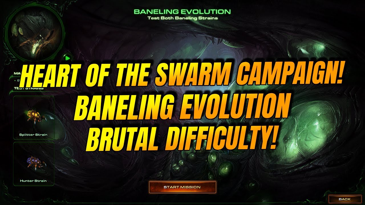 Baneling Evolution | BRUTAL | All Bonus Objectives | Starcraft 2: Heart of the Swarm! Hunter!