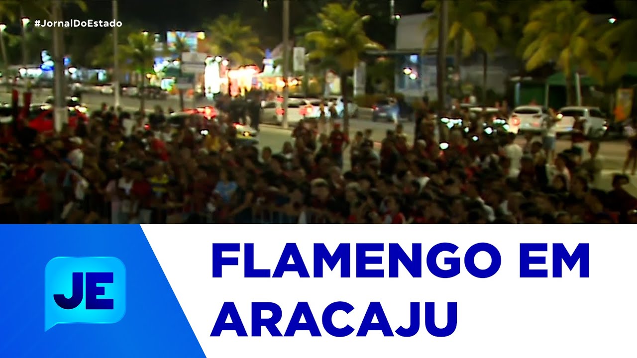 Jogadores do flamengo são recepcionados pelos torcedores sergipanos em Aracaju - JE