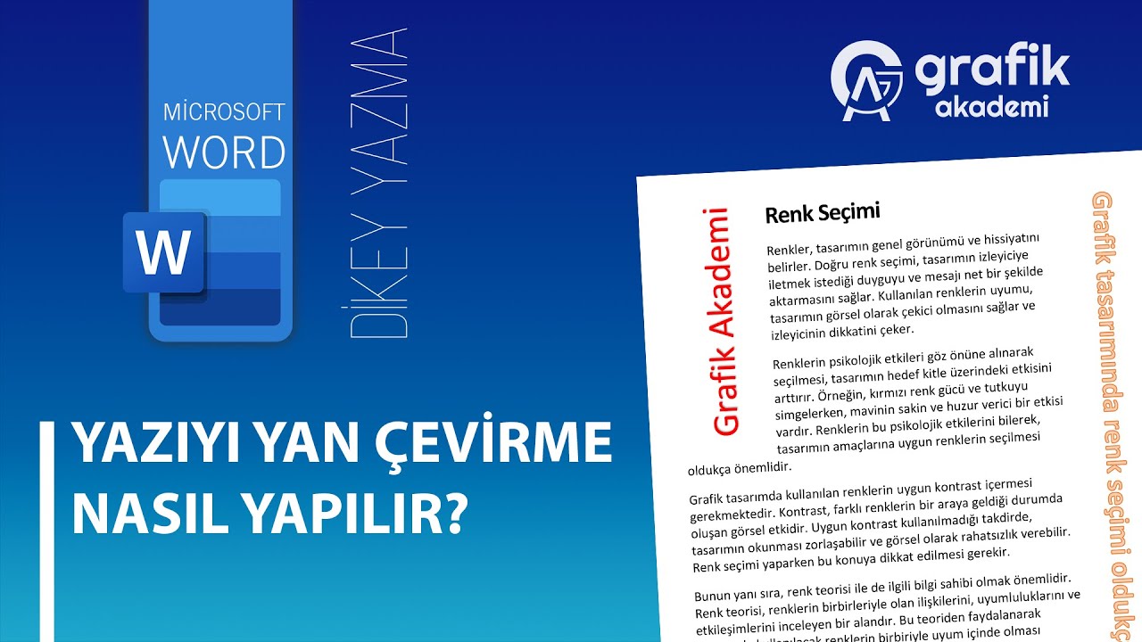 Word’de Yazıyı Yan Çevirme ve Dikey Yazma | Metni 90° Döndürme