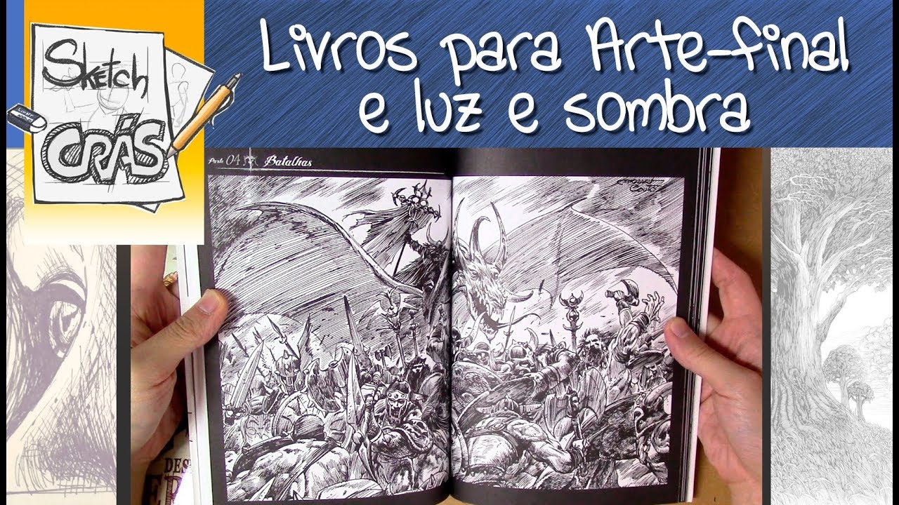 Livros de ARTE-FINAL e LUZ e SOMBRA - Sketch Crás