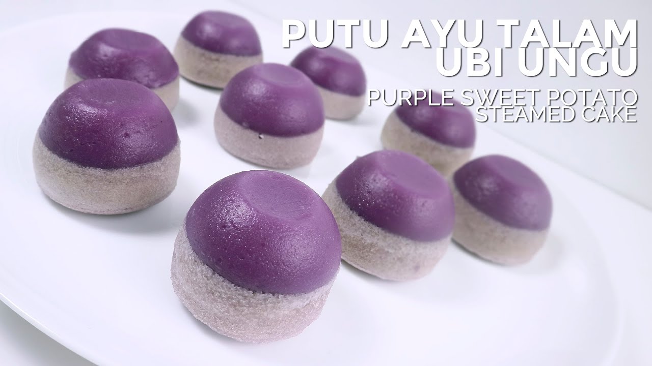 PUTU AYU TALAM UBI UNGU // PURPLE SWEET POTATO STEAMED CAKE