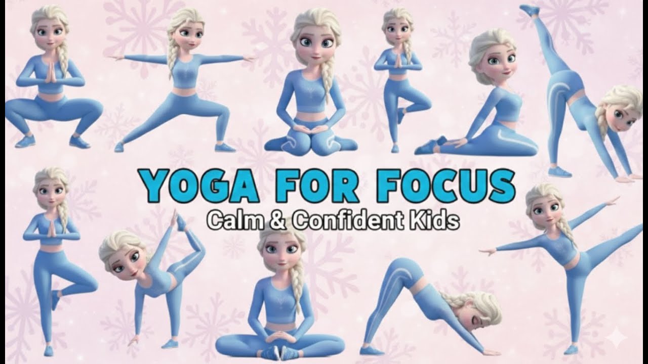 Yoga for Kids with Elsa 🧘‍♂️ Focus, Confidence & Emotional Stability Routine