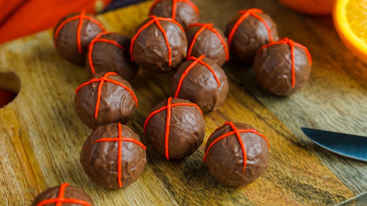 PRALINEN SELBER MACHEN MIT ORANGEN FÜLLUNG - Orangen Trüffel Rezept - Schokowoche - Kuchenfee