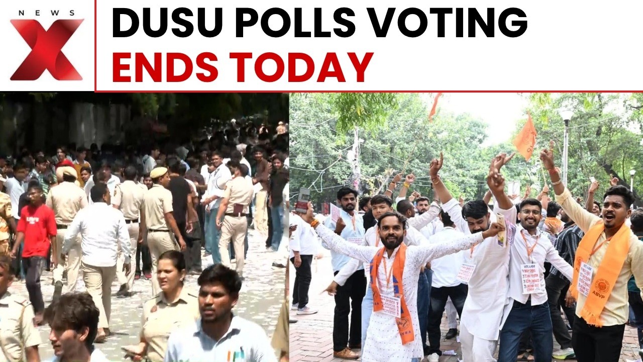 DUSU Elections 2026 Voting Concludes At Delhi University, Visuals From South Campus NewsX