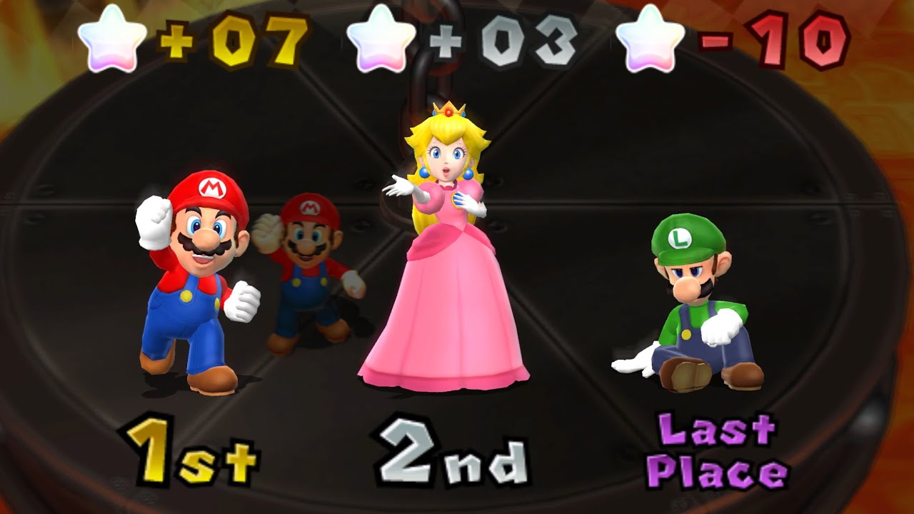Mario Party 9 - Mario vs Luigi vs Peach - Magma Mine