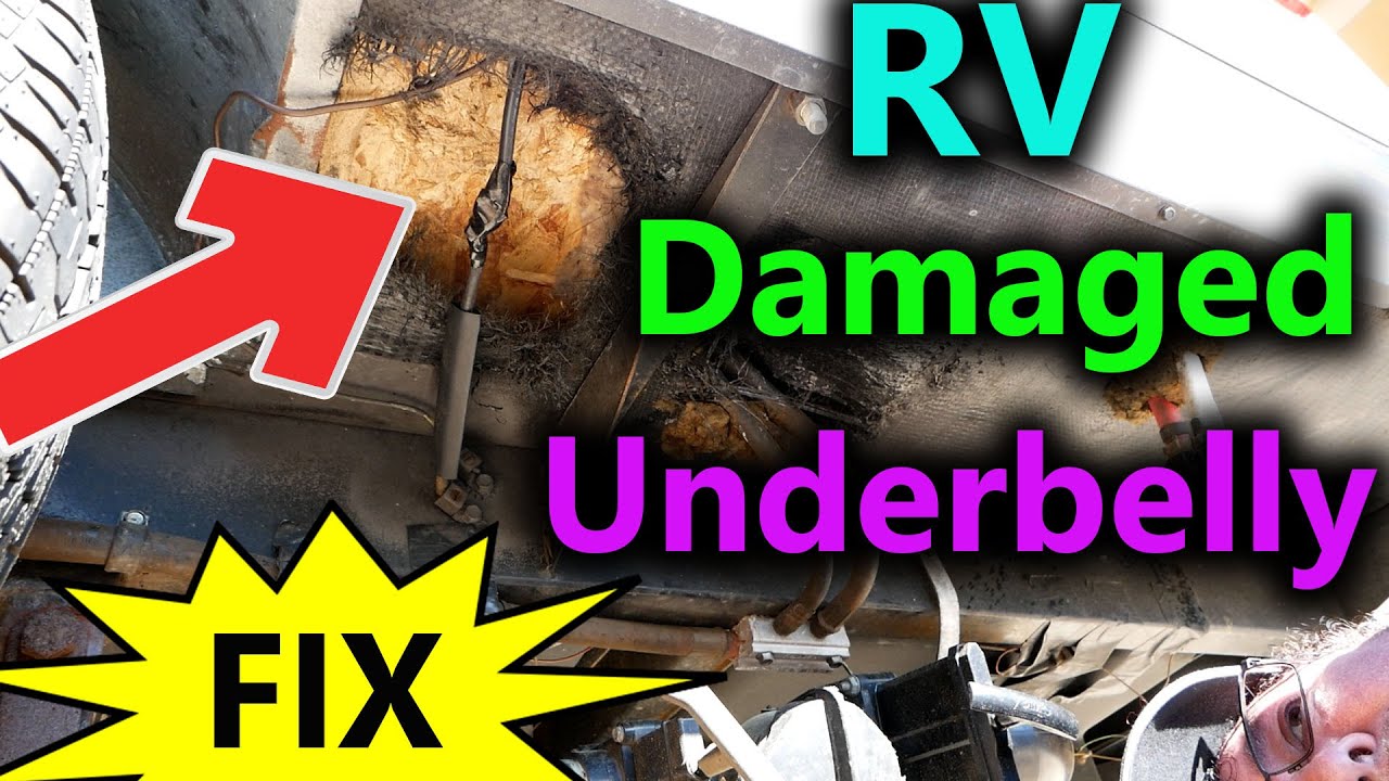 Repair Your Damaged RV Camper Underbelly  Liner Quick and Easy