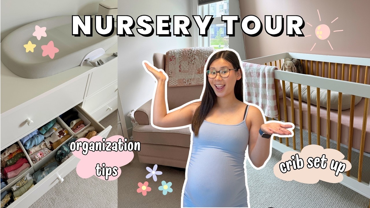 🎀 Baby Girl Nursery Tour | Soft Pink Neutral Vibes, Organization Tips & Storage Hacks🎀