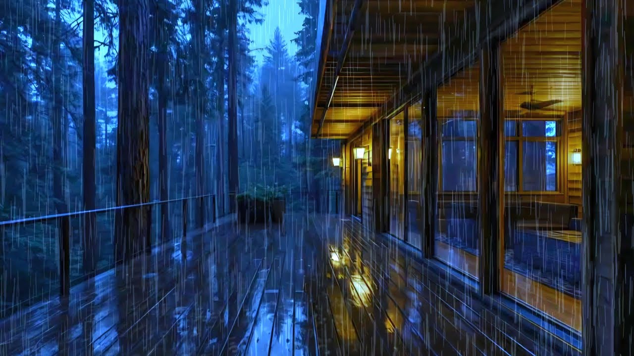 Cozy Rain on the Porch | 3 Hours Cozy Rain Ambience for Deep Sleep